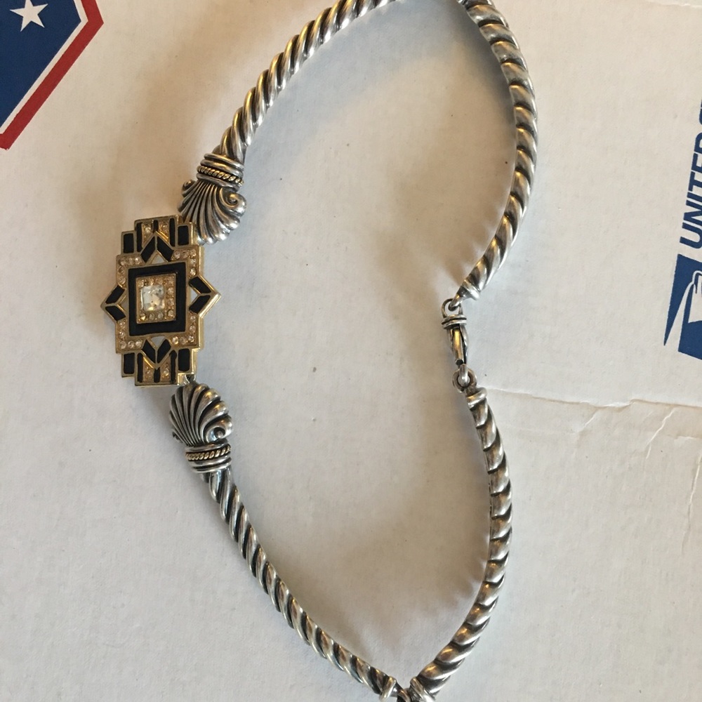 Stainless steel necklace, Brooch pendant.         Reduced to sell